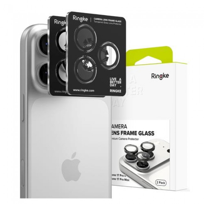 Tempered Glass Ringke Lens Frame για Τζαμάκι Κάμερας Apple iPhone 17 Pro/ 17 Pro Max Μαύρο (2 τεμ) Tempered Glass Ringke Lens Frame για Τζαμάκι Κάμερας Apple iPhone 17 Pro/ 17 Pro Max Μαύρο (2 τεμ)