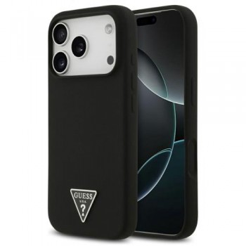 Θήκη Σιλικόνης Guess MagSafe Apple iPhone 17 Pro Triangle Logo Μαύρο Θήκη Σιλικόνης Guess MagSafe Apple iPhone 17 Pro Triangle Logo Μαύρο
