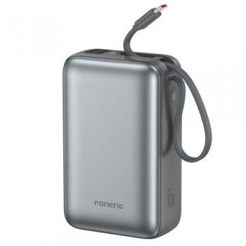 Φορτιστής Ανάγκης Foneng PX128 65W 30000mAh με 3 Θύρες Σκούρο Γκρι