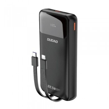 Φορτιστής Ανάγκης Dudao K15Pro PD 22.5W 20000mAh με Καλώδια USB C & Lightning Μαύρο
