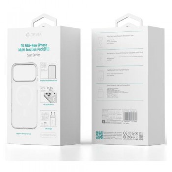 Φορτιστής Ταξιδίου Ταχείας Φόρτισης Devia PD 30W & Θήκη ShockProof & Tempered Glass & Camera Cover Apple iPhone 17 Pro Max Pack Λευκό Φορτιστής Ταξιδίου Ταχείας Φόρτισης Devia PD 30W & Θήκη ShockProof & Tempered Glass & Camera Cover Apple iPhone 17 Pro Max Pack Λευκό
