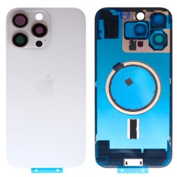Πίσω Καπάκι με Μαγνήτες Magsafe Apple iPhone 16 Pro Max Titanium Λευκό (OEM)