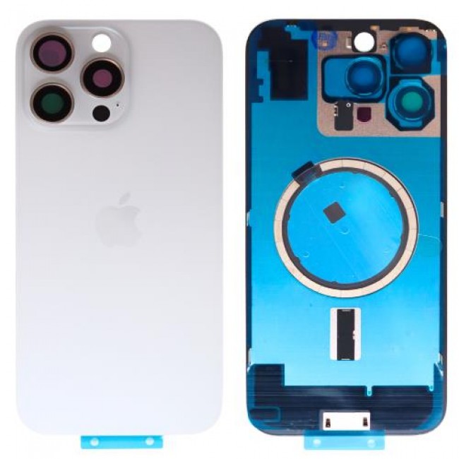 Πίσω Καπάκι με Μαγνήτες Magsafe Apple iPhone 16 Pro Max Titanium Λευκό (OEM)