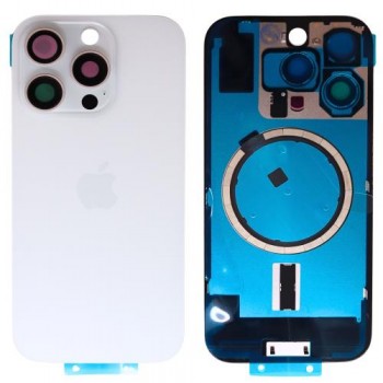 Πίσω Καπάκι με Μαγνήτες Magsafe Apple iPhone 16 Pro Titanium Λευκό (OEM)