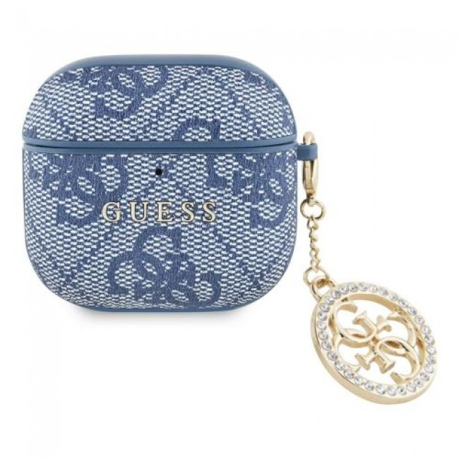 Θήκη PC Guess Apple AirPods 4 (2024) Strass Charm Collection 4G Μπλε