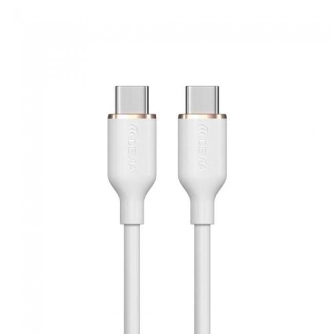 Καλώδιο Σύνδεσης USB 2.0 Devia EC632 USB C σε USB C PD 60W 1.2m Jelly Λευκό