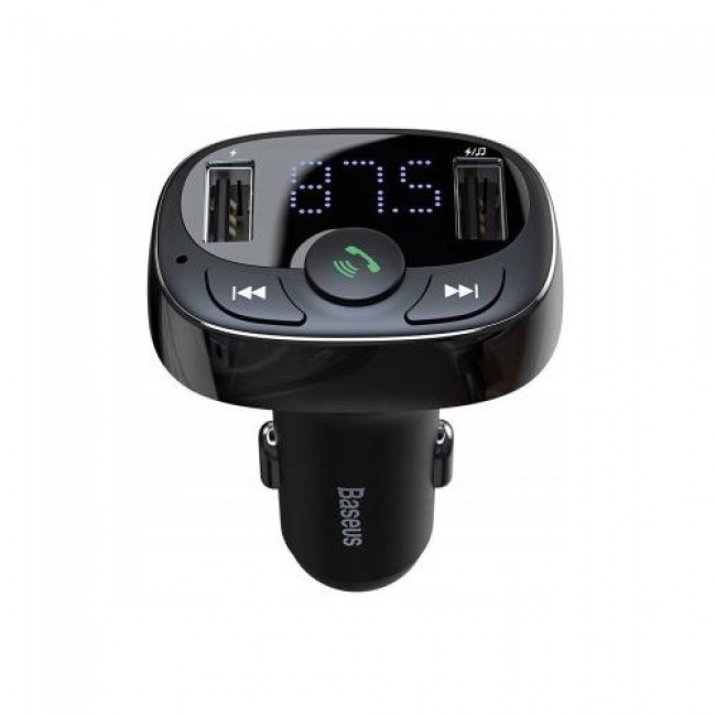 Φορτιστής Αυτοκινήτου + Bluetooth MP3 + FM Baseus S-09A T-Type με Διπλή Έξοδο 2xUSB A & MicroSD Μαύρο Φορτιστής Αυτοκινήτου + Bluetooth MP3 + FM Baseus S-09A T-Type με Διπλή Έξοδο 2xUSB A & MicroSD Μαύρο