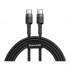 Καλώδιο Σύνδεσης USB 2.0 Baseus Cafule USB C σε USB C Flash PD 60W 2m Μαύρο-Γκρι