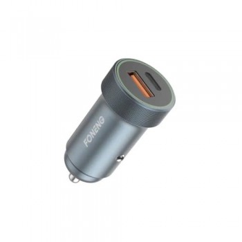 Φορτιστής Αυτοκινήτου Ταχείας Φόρτισης Foneng C16 με Διπλή Έξοδο USB A & USB C 30W Γκρι Φορτιστής Αυτοκινήτου Ταχείας Φόρτισης Foneng C16 με Διπλή Έξοδο USB A & USB C 30W Γκρι