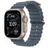 Apple Watch Ultra 3 49mm LTE Natural Titanium με Band Ocean Medium Μπλε