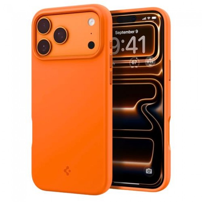 Θήκη Σιλικόνης Spigen Silicone Fit Magsafe Apple iPhone 17 Pro Max 5G Πορτοκαλί