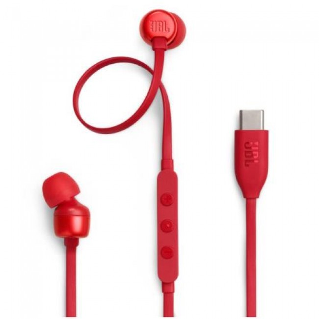 Hands Free Stereo JBL Tune T310C USB C Κόκκινο Hands Free Stereo JBL Tune T310C USB C Κόκκινο