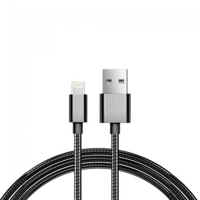 Καλώδιο Σύνδεσης USB 2.0 Spring inos USB A σε Lightning 1m Μαύρο