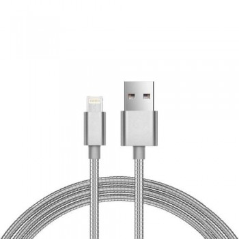 Καλώδιο Σύνδεσης USB 2.0 Spring inos USB A σε Lightning 1m Ασημί