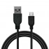 Καλώδιο Σύνδεσης USB 2.0 inos USB A σε Micro USB 10W 2m Μαύρο