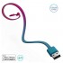 Καλώδιο Σύνδεσης USB 2.0 BuQu CORDZ Duo USB A σε Micro USB & Lightning 2.5W 1.2m Ροζ - Γαλάζιο