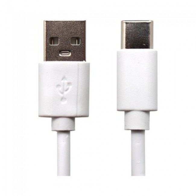Καλώδιο Σύνδεσης USB 2.0 USB A σε USB C 10W 0.3m Λευκό (Ασυσκεύαστο)