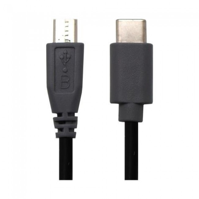 Καλώδιο Σύνδεσης USB 2.0 USB C σε micro USB 10W 1m Μαύρο (Ασυσκεύαστο)