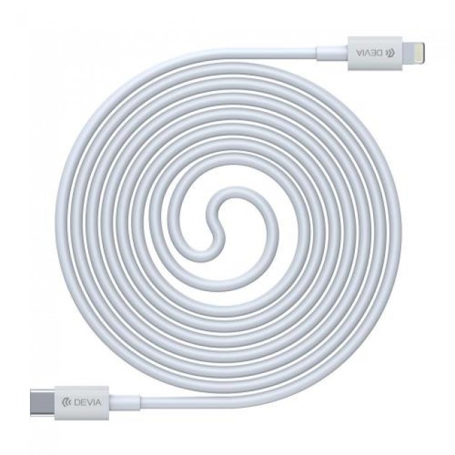 Καλώδιο Σύνδεσης USB 2.0 Devia EC146 USB C σε Lightning PD 20W 1m Smart Λευκό