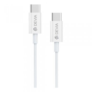 Καλώδιο Σύνδεσης USB 2.0 Devia EC042 USB C σε USB C PD 60W 1.2m Smart Λευκό