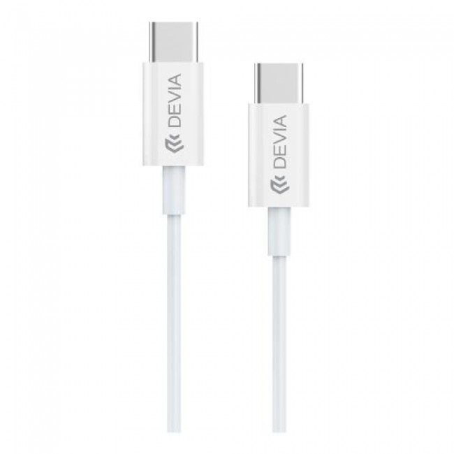 Καλώδιο Σύνδεσης USB 2.0 Devia EC042 USB C σε USB C PD 60W 1.2m Smart Λευκό