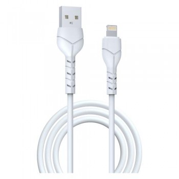 Καλώδιο Σύνδεσης USB 2.0 Devia EC406 V2 USB A σε Lightning 10.5W 1m Kintone Λευκό