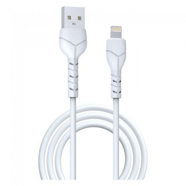 Καλώδιο Σύνδεσης USB 2.0 Devia EC406 V2 USB A σε Lightning 10.5W 1m Kintone Λευκό