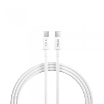 Καλώδιο Σύνδεσης USB 2.0 Devia EC317 USB C σε USB C PD 100W 1.5m Smart Λευκό