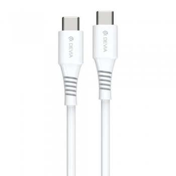 Καλώδιο Σύνδεσης USB 2.0 Devia EC636 USB C σε USB C PD 60W 1m GRS Λευκό
