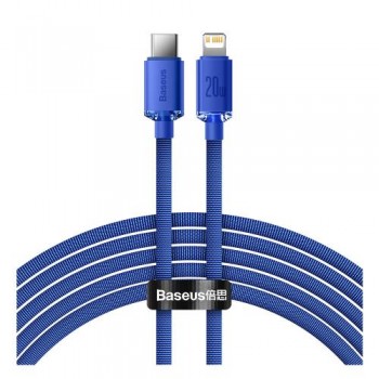 Καλώδιο Σύνδεσης USB 2.0 Baseus Crystal Shine USB C σε Lightning PD 20W 2m Μπλε