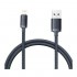 Καλώδιο Σύνδεσης USB 2.0 Baseus Crystal Shine USB A σε Lightning 12W 2.4A 1.2m Μαύρο