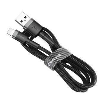 Καλώδιο Σύνδεσης USB 2.0 Baseus Cafule USB A σε Lightning 7.5W 1.5A 2m Μαύρο-Γκρι
