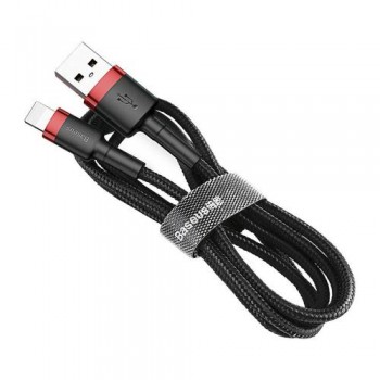 Καλώδιο Σύνδεσης USB 2.0 Baseus Cafule USB A σε Lightning 7.5W 1.5A 2m Μαύρο-Κόκκινο