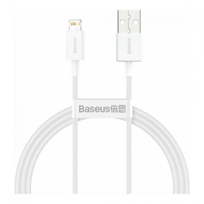 Καλώδιο Σύνδεσης USB 2.0 Baseus Superior Series USB A σε Lightning 12W 2.4A 1.5m Λευκό