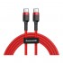 Καλώδιο Σύνδεσης USB 2.0 Baseus Cafule USB C σε USB C Flash PD 60W 1m Κόκκινο