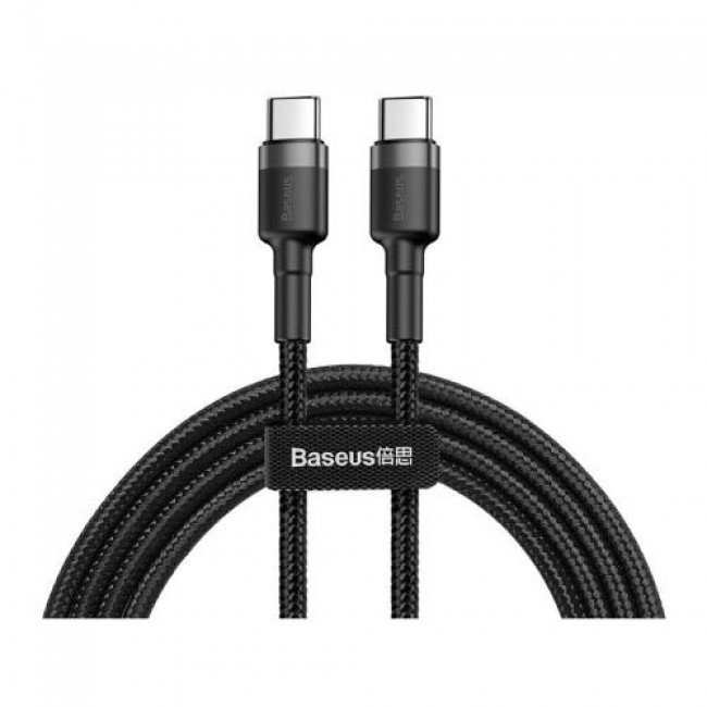 Καλώδιο Σύνδεσης USB 2.0 Baseus Cafule USB C σε USB C Flash PD 60W 1m Μαύρο-Γκρι