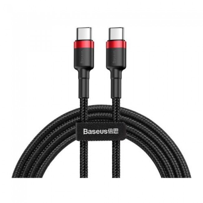 Καλώδιο Σύνδεσης USB 2.0 Baseus Cafule USB C σε USB C Flash PD 60W 2m Μαύρο-Κόκκινο