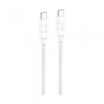 Καλώδιο Σύνδεσης USB 2.0 Foneng XS02 Braided USB C σε USB C 60W 1.2m Λευκό
