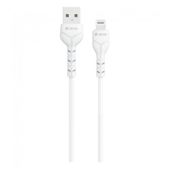 Καλώδιο Σύνδεσης USB 2.0 Devia EC406 USB A σε Lightning 12W 1m Kintone Eco-Friendly Λευκό