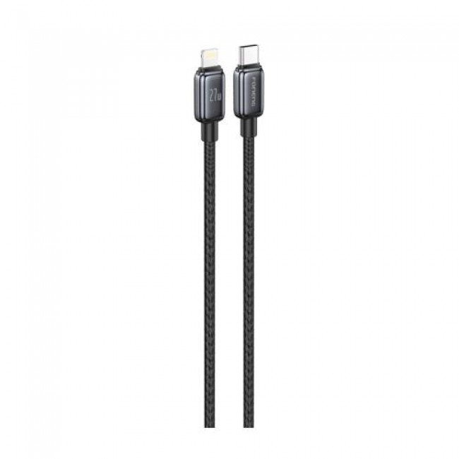 Καλώδιο Σύνδεσης USB 2.0 Foneng X119 Zinc Alloy Head Braided USB C σε Lightning PD 27W 1m Μαύρο