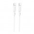 Καλώδιο Σύνδεσης USB 2.0 Foneng X120 Silicone USB C σε USB C 100W 1m Λευκό