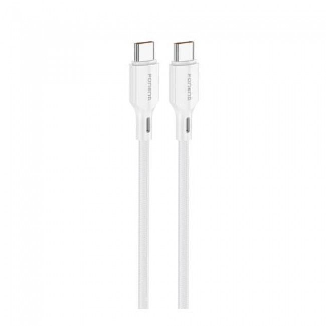 Καλώδιο Σύνδεσης USB 2.0 Foneng XS11 Braided USB C σε USB C 60W 1m Λευκό