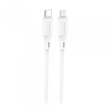 Καλώδιο Σύνδεσης USB 2.0 Foneng X120 Silicone USB C σε Lightning PD 27W 1m Λευκό