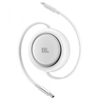 Καλώδιο Σύνδεσης USB 2.0 Devia EC317 USB C σε USB C PD 100W 1m Stretchable Pro2 Λευκό