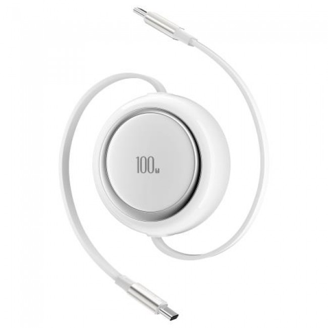 Καλώδιο Σύνδεσης USB 2.0 Devia EC317 USB C σε USB C PD 100W 1m Stretchable Pro2 Λευκό