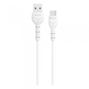 Καλώδιο Σύνδεσης USB 2.0 Devia EC305 USB A σε USB C 10.5W 1m Kintone Eco-Friendly Λευκό