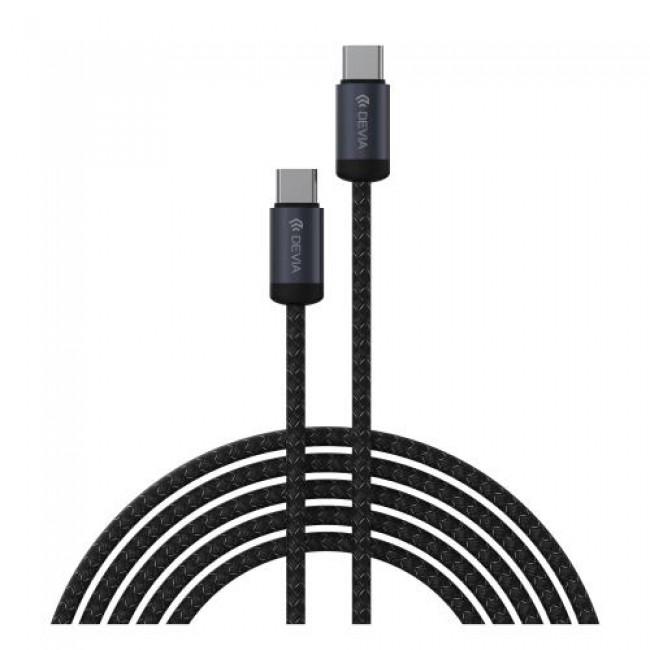 Καλώδιο Σύνδεσης USB 2.0 Devia EC646 USB C σε USB C PD 60W 3m Gracious Μαύρο