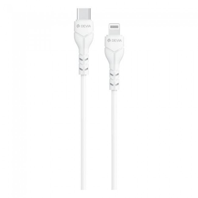 Καλώδιο Σύνδεσης USB 2.0 Devia EC150 USB C σε Lightning PD 27W 1m Kintone Eco-Friendly Λευκό