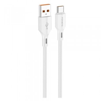 Καλώδιο Σύνδεσης USB 2.0 Foneng XS11 Braided USB A σε USB C 18W 1m Λευκό