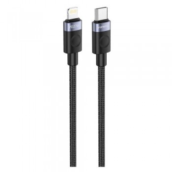 Καλώδιο Σύνδεσης USB 2.0 Foneng X115 Metal Head Braided USB C σε Lightning PD 27W 1m Μαύρο
